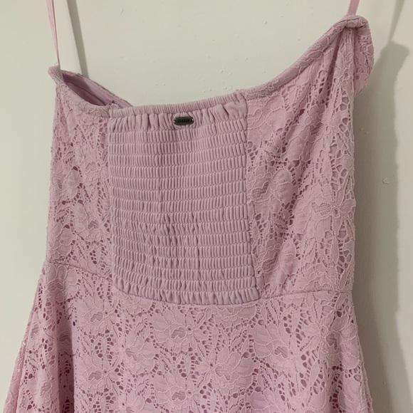 Garage Lilac Lace Dress w/ Button Detail - Picture 3 of 4